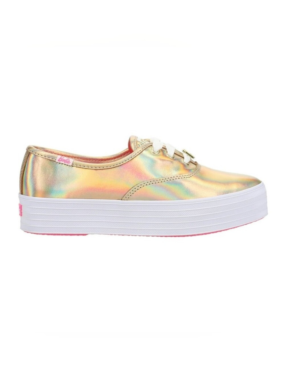 WOMENS BARBIE™ X KEDS POINT PLATFORM SNEAKER - Metallic GOLD. New Without Box